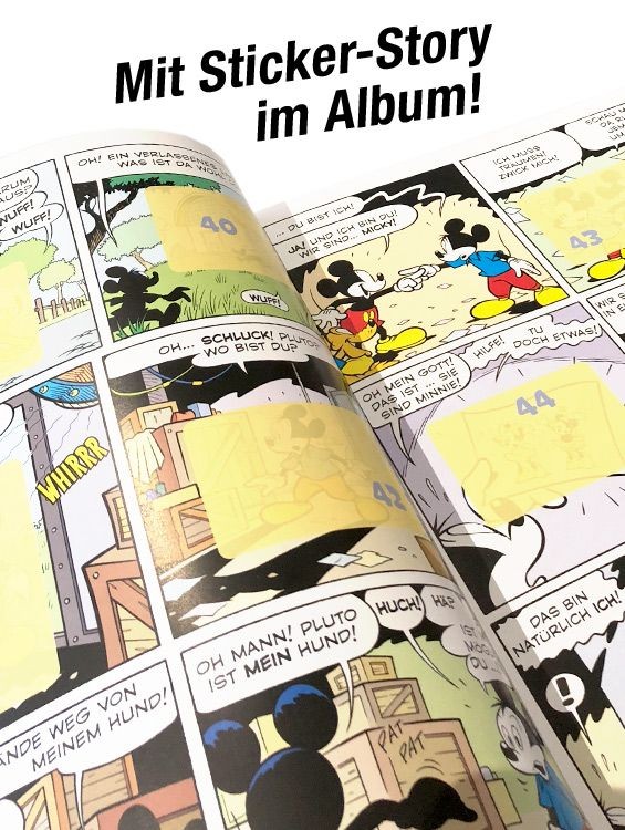 Micky Maus Sticker und Trading Cards – Mit Sticker-Story im Album