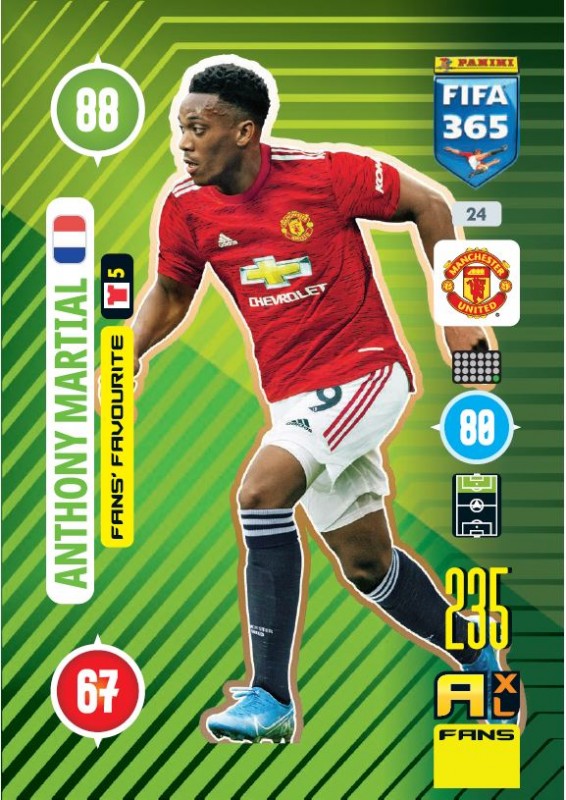 Abbildung von Fans Favourite Card Martial der FIFA 365 Adrenalyn XL 2021