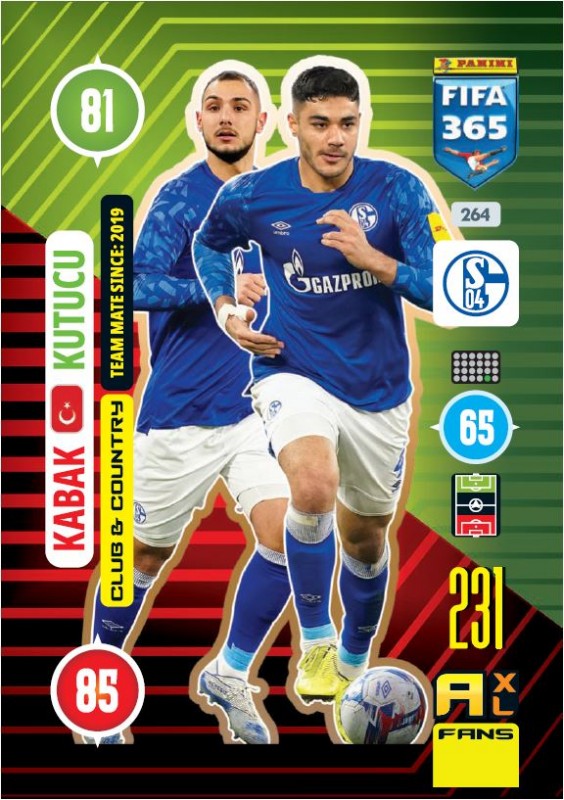 Abbildung von Club & Country Card Kutucu, Kabak der FIFA 365 Adrenalyn XL 2021