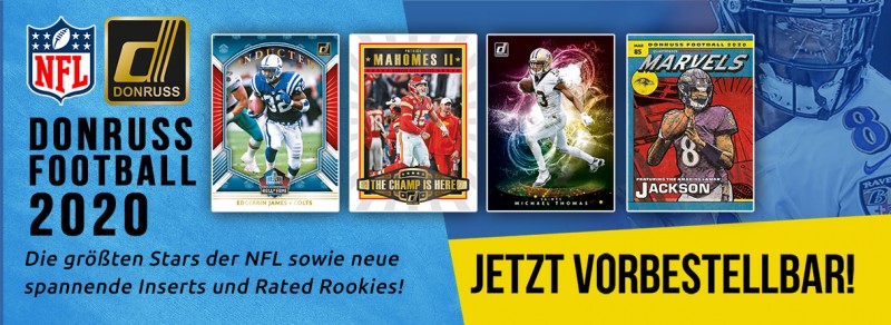 NFL Donruss Football 2020 - Die größten Stars der NFL sowie neue spannende Inserts und Rated Rookies!
