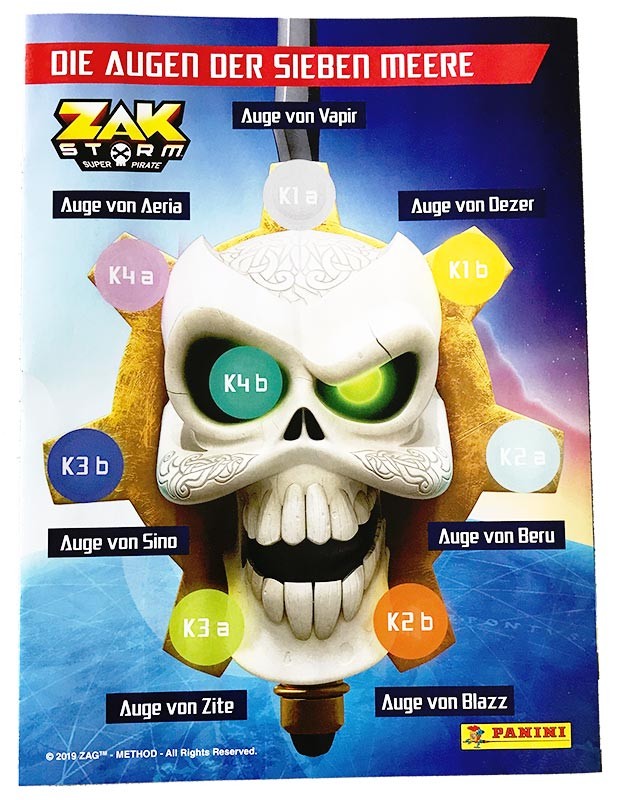 Zak Storm Stickerkollektion Folder zum Heraustrennen