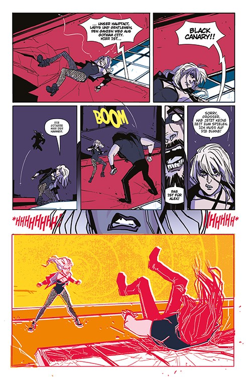 Black Canary Blick in den Comic Vorschauseite