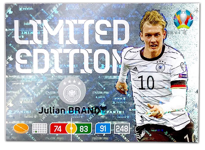 Abbildung der Euro 2020 Limited Edition Card von Julian Brandt