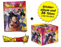 Dragon Ball Super Stickerkollektion - Box-Bundle mit 36 Tüten