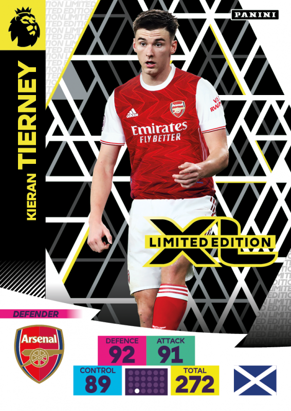 Panini Premier League Adrenalyn XL 2020/21 - Limited Edition Card - Kieran Tierney