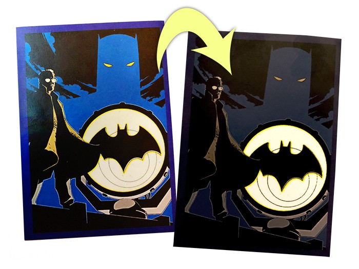80 Jahre Batman Jubiläumskollektion: Special Sticker leuchtend Beispiel
