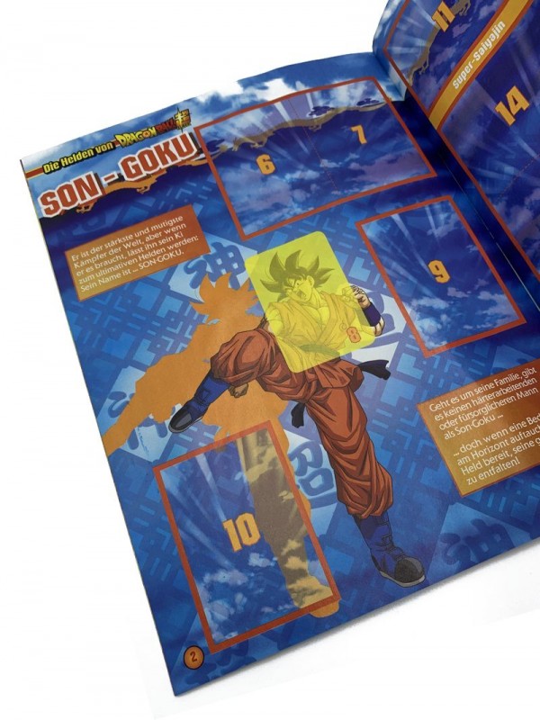 Dragon Ball Super Sticker Stickeralbum Innenseite Son Goku