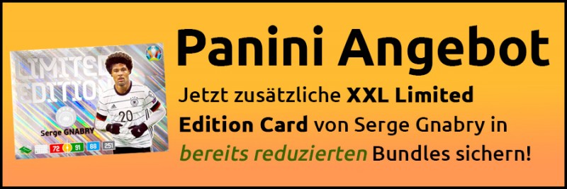Panini-Angebot - zusätzliche XXL Limited Edition Card Serge Gnabry