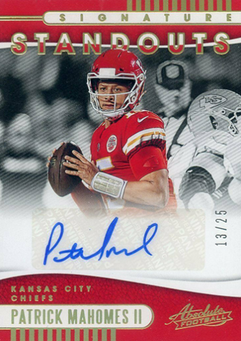 Patrick Mahomes - Signature Standouts - Sticker Autogramm.Card