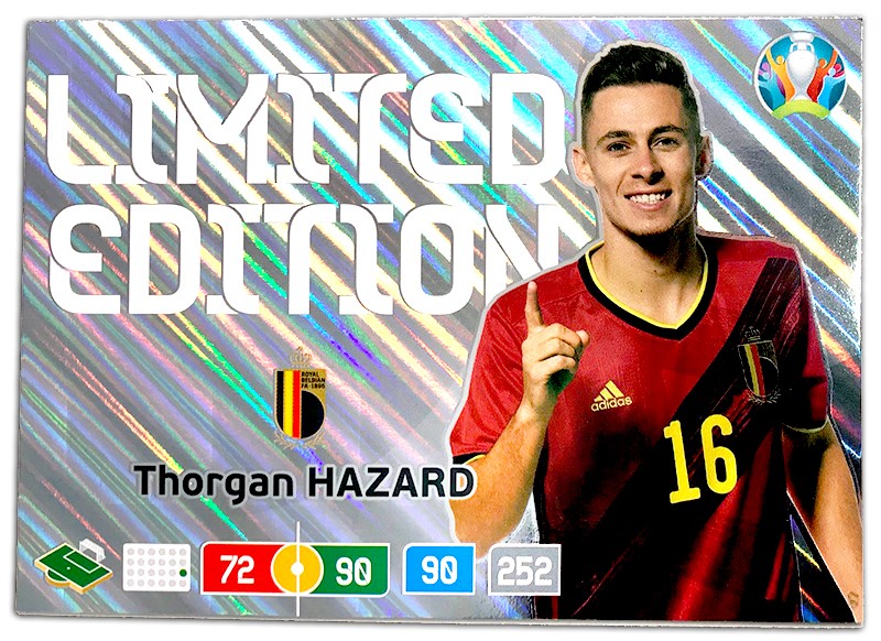 Abbildung der Euro 2020 Limited Edition Card von Thorgan Hazard XXL