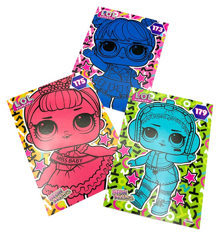 L.O.L. Surprise! Glitter 'n' Glow Cards Beispiel Effekt