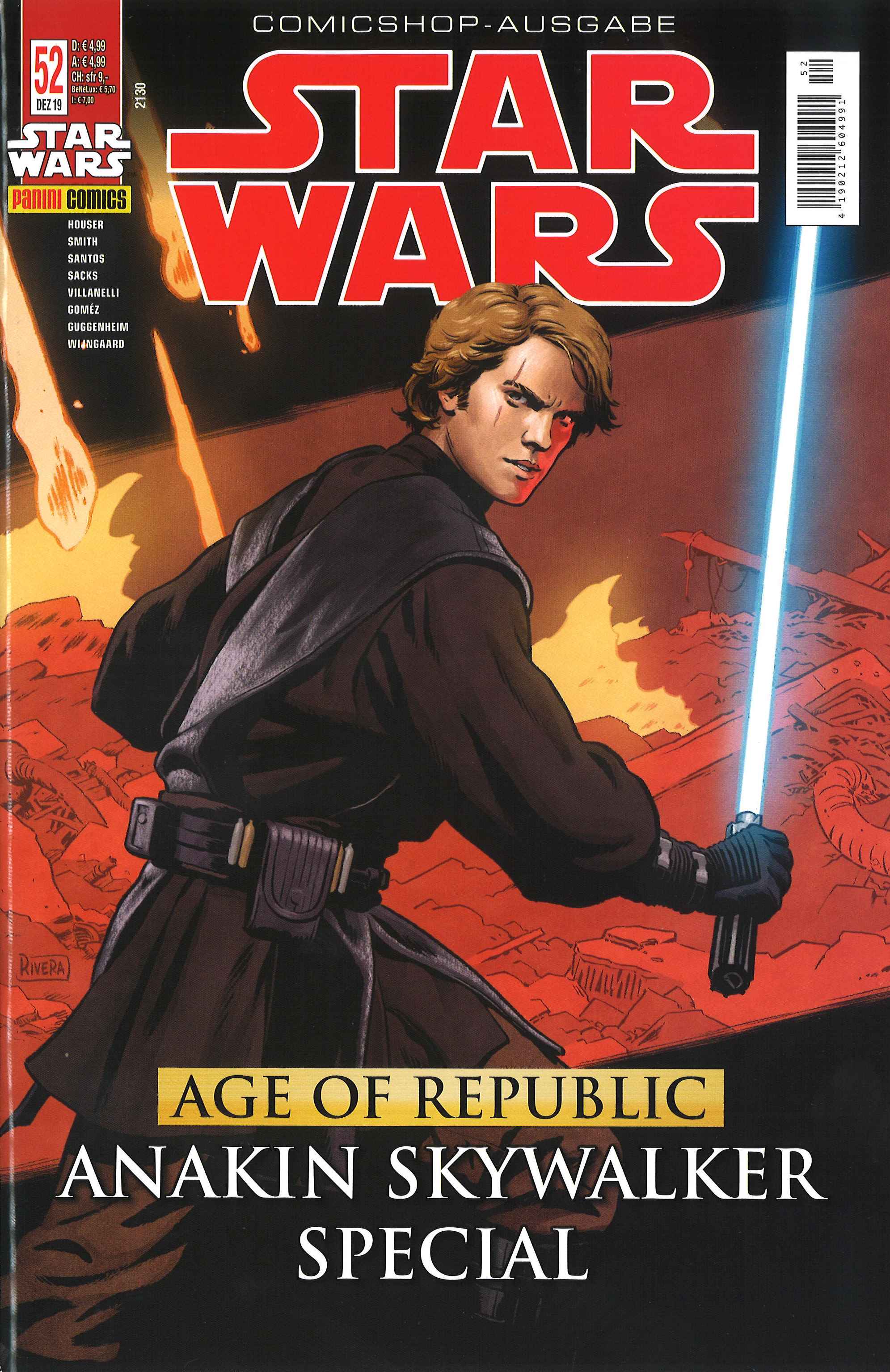STAR WARS AGE OF REPUBLIC ANAKIN SKYWALKER #1 RIVERA COVER MARVEL COMICS