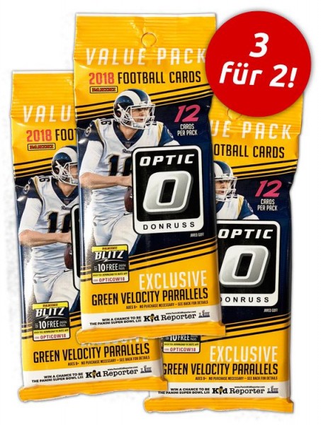 NFL 2018 DONRUSS Optic Football Trading Cards - Fat Pack Bundle