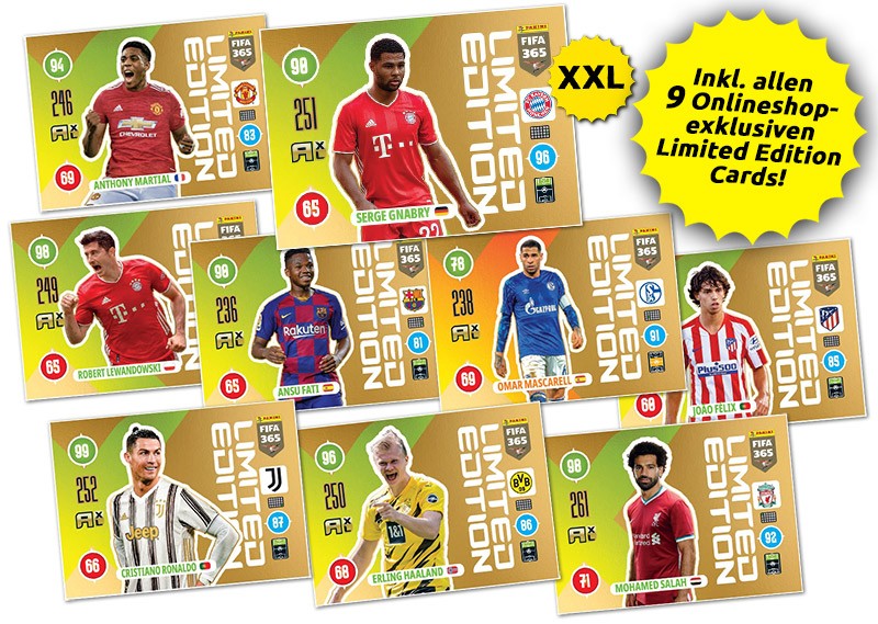 Panini FIFA 365 Adrenalyn XL 2021 - Onlineshop Limited Edition Cards