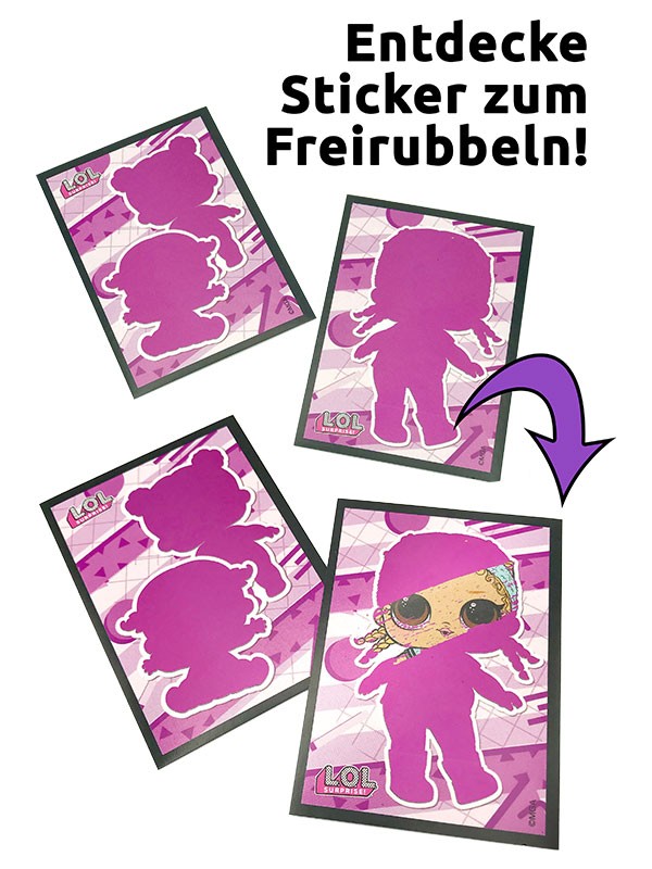 L.O.L. Surprise! Fashion Fun! Stickerkollektion Abbildung Rubbelsticker