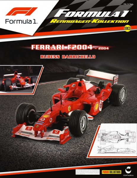 Formula 1 Rennwagen-Kollektion 80: Rubens Barrichello (Ferrari F2004)