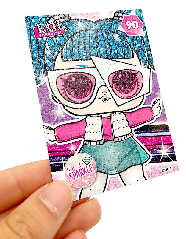 L.O.L. Surprise! Glitter 'n' Glow Cards Beispiel Effekt