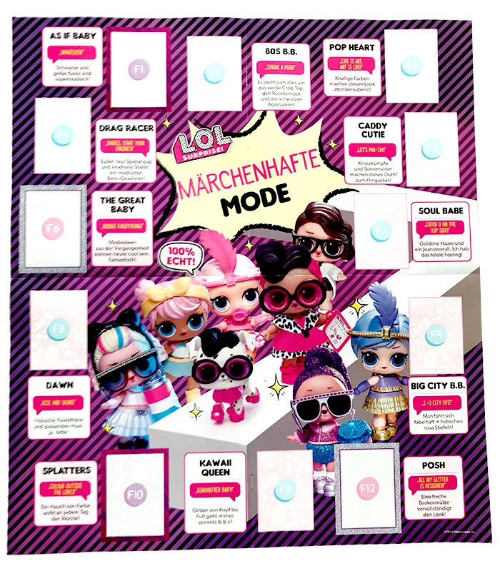 L.O.L. Surprise! Fashion Fun Poster zum Heraustrennen Vorderseite