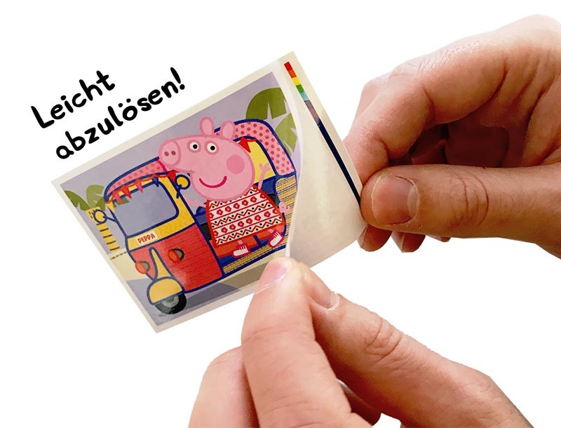 Peppa Pig "Alles, was ich mag" leicht ablösbare Sticker Step 1
