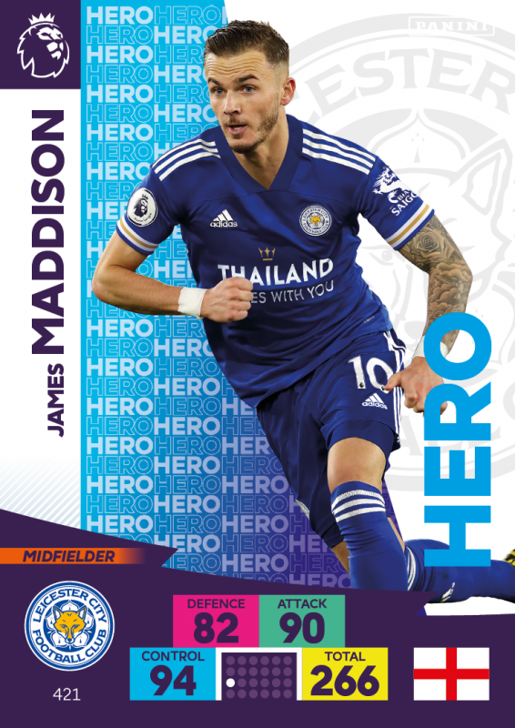 Panini Premier League Adrenalyn XL 202021 - Hero - James Maddison