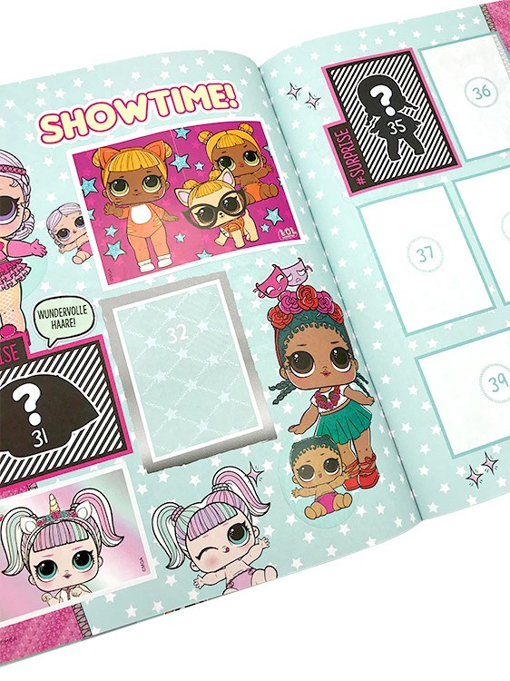 L.O.L. Sticker und Tradingcards Album Innenseite