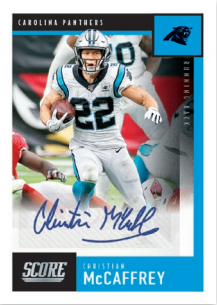 NFL Score 2020 Trading Cards - Christian McCaffrey Autogramm-Card
