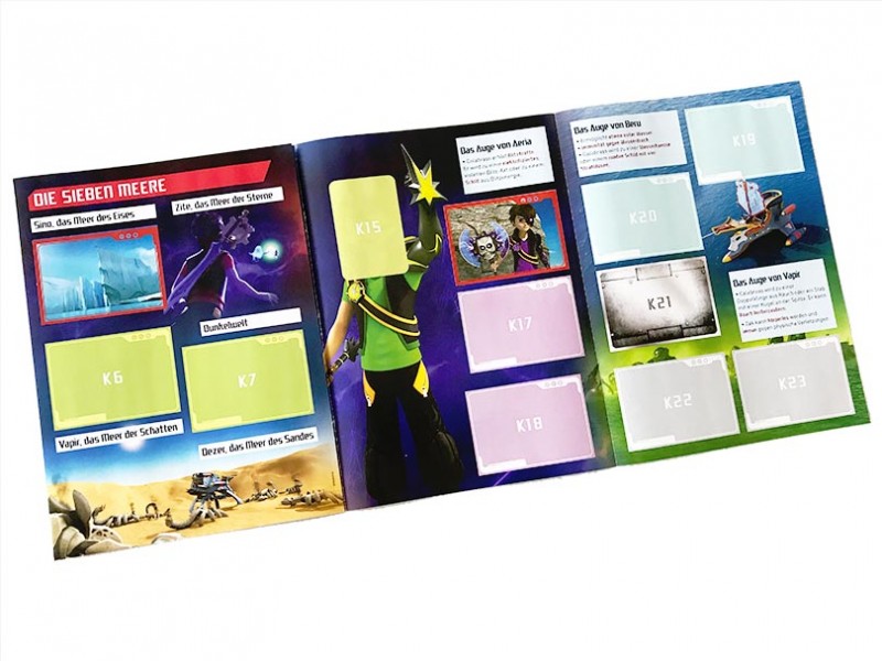 Zak Storm Stickerkollektion Folder Innenansicht