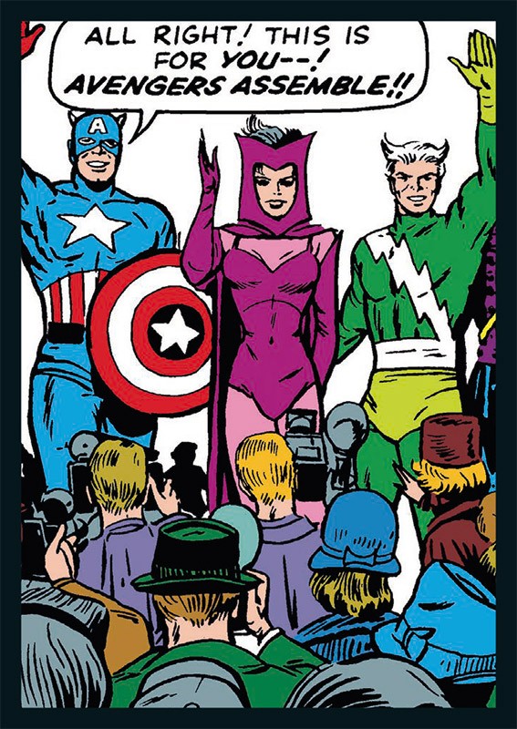 80 Jahre Marvel Sticker und Cards Jubiläumskollektion Beispiel Sticker Avengers