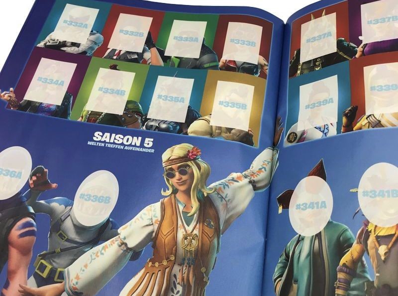Fortnite Black Frame Sticker Album Innenseite Season 5