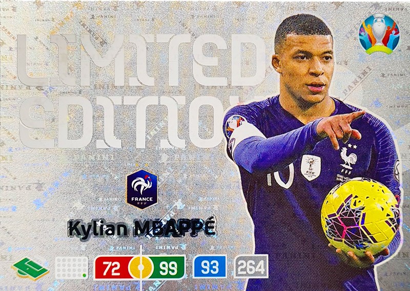 UEFA EURO 2020 Adrenalyn XL - Official Preview Collection - Limited Edition Card Kylian Mbappe