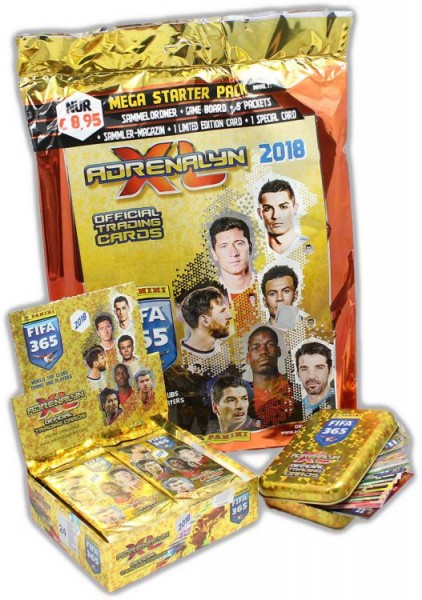 Panini FIFA 365 2018 Adrenalyn XL Trading Cards - Pocket Tin-Bundle