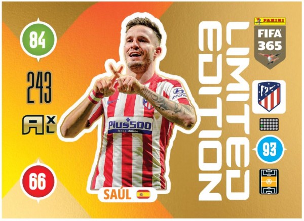 Panini FIFA 365 Adrenalyn XL 2021 Kollektion – LE-Card Saúl Vorne
