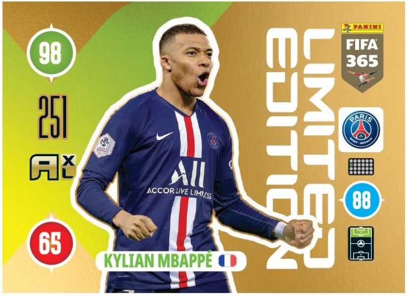 Panini FIFA 365 Adrenalyn XL 2021 - Limited Edition Card Kylian Mbappe