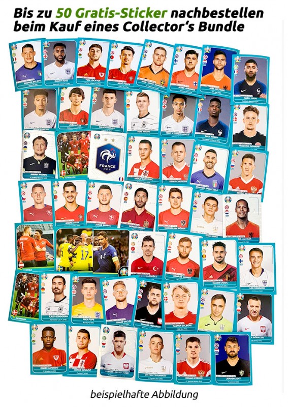 UEFA EURO 2020 Official Sticker Preview Collection - 50 Sticker nachbestellen