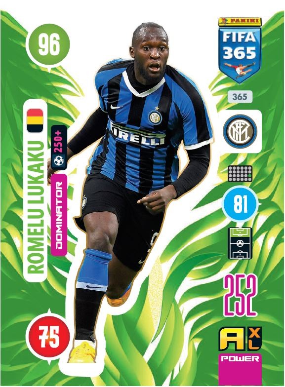Abbildung von Dominator Card Lukaku der FIFA 365 Adrenalyn XL 2021