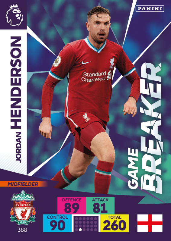 Panini Premier League Adrenalyn XL 202021 - Game Breaker - Jordan Henderson