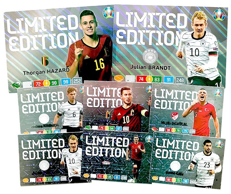 Übersicht der exklusiven Limited Edition Cards der UEFA Euro 2020 Adrenalyn XL