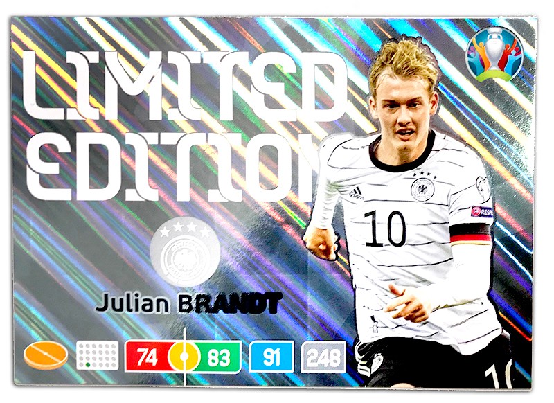Abbildung der Euro 2020 Limited Edition Card von Julian Brandt XXL