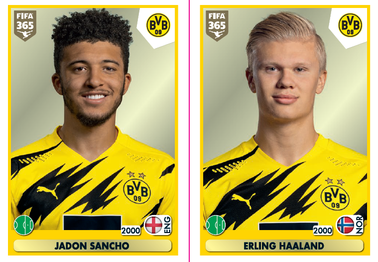 Panini FIFA 365 Stickerkollektion 2021 - Jadon Sancho / Erling Haaland